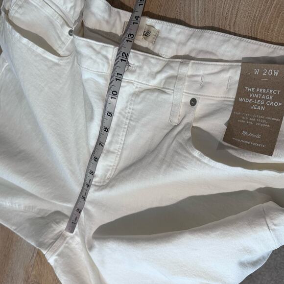 Madewell The Plus Perfect Vintage Wide-Leg Crop Jean 20W Tile White - Picture 10 of 11